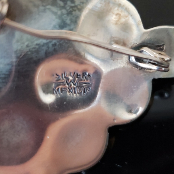 Vintage Mexico Silver Grape Bunch Broach - Picture 5 of 6